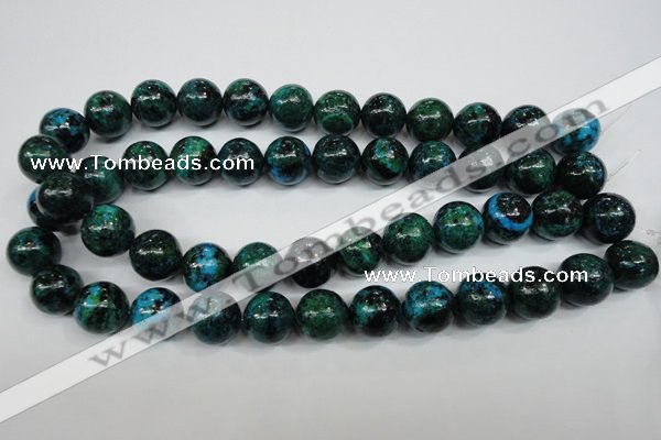 CCS406 15.5 inches 16mm round dyed chrysocolla gemstone beads
