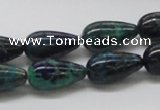CCS56 16 inches 10*18mm teardrop dyed chrysocolla gemstone beads