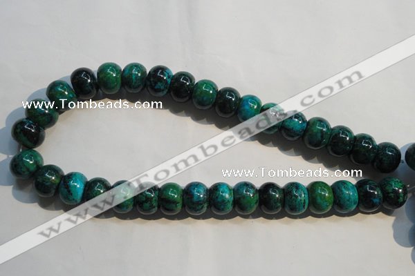 CCS618 15.5 inches 12*16mm rondelle dyed chrysocolla gemstone beads