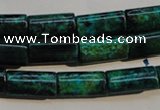 CCS708 15.5 inches 8*16mm flat tube dyed chrysocolla gemstone beads