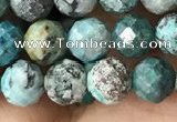 CCS883 15.5 inches 6mm faceted round natural chrysocolla beads