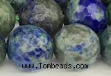 CCS922 15 inches 10mm faceted round chrysocolla beads wholesale