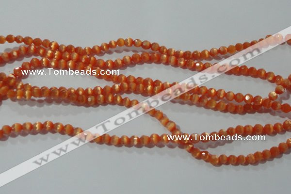 CCT309 15 inches 4mm faceted round cats eye beads wholesale
