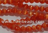 CCT310 15 inches 4mm faceted round cats eye beads wholesale