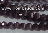 CCT313 15 inches 4mm faceted round cats eye beads wholesale