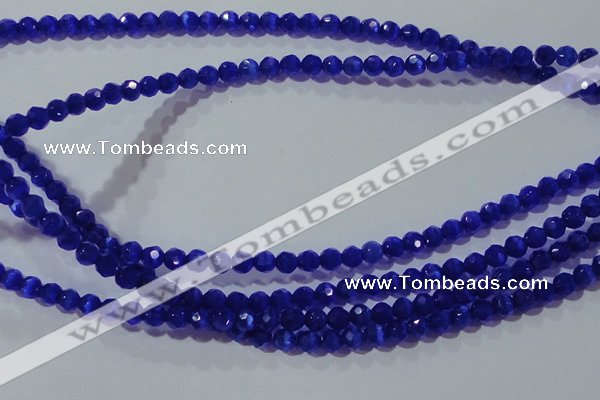 CCT327 15 inches 4mm faceted round cats eye beads wholesale