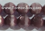 CCT396 15 inches 10mm faceted round cats eye beads wholesale