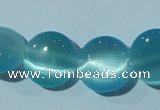 CCT524 15 inches 10mm flat round cats eye beads wholesale