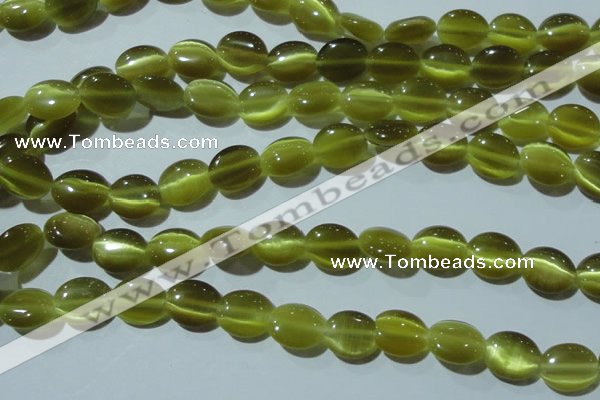 CCT672 15 inches 8*10mm oval cats eye beads wholesale