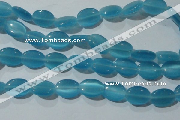 CCT752 15 inches 11*15mm oval cats eye beads wholesale