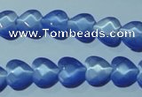 CCT964 15 inches 10*10mm faceted heart cats eye beads wholesale