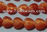 CCT971 15 inches 12*12mm faceted heart cats eye beads wholesale
