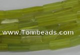 CCU525 15.5 inches 4*13mm cuboid olive jade beads wholesale