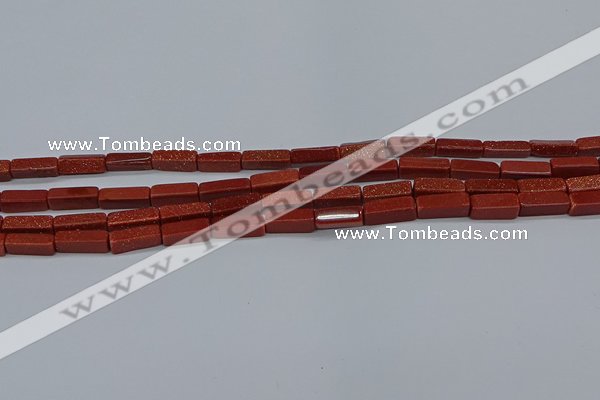CCU727 15.5 inches 4*13mm cuboid goldstone beads wholesale