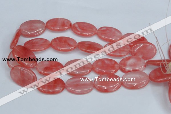 CCY160 15.5 inches 22*33mm oval cherry quartz beads wholesale
