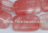 CCY162 15.5 inches 20*30mm rectangle cherry quartz beads wholesale