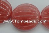 CCY54 15.5 inches 30mm flat round cherry quartz beads wholesale