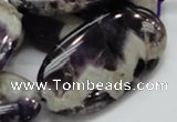 CDA14 15.5 inches 25*50mm oval dogtooth amethyst quartz beads