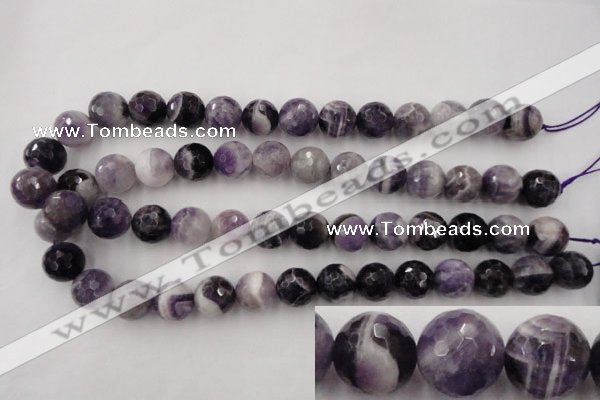 CDA155 15.5 inches 14mm faceted round dogtooth amethyst beads