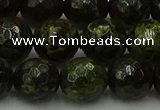 CDB315 15.5 inches 14mm faceted round dragon blood jasper beads