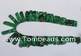 CDE1003 Top drilled 9*15mm - 10*45mm sticks sea sediment jasper beads