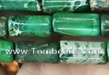 CDE1331 15.5 inches 6*12mm tube sea sediment jasper beads
