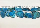 CDE1435 25*35mm - 35*45mm freefrom sea sediment jasper slab beads