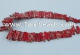 CDE1512 Top drilled 5*15mm - 6*55mm sticks sea sediment jasper beads
