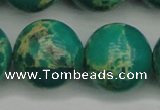 CDE2252 15.5 inches 24mm round dyed sea sediment jasper beads