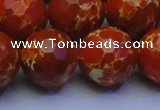 CDE2503 15.5 inches 20mm faceted round dyed sea sediment jasper beads
