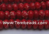 CDE2618 15.5 inches 8*12mm rondelle dyed sea sediment jasper beads