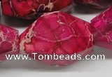 CDE28 15.5 inches 25*35mm faceted nuggets dyed sea sediment jasper beads