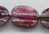 CDE37 15.5 inches 25*33mm star fruit shaped dyed sea sediment jasper beads