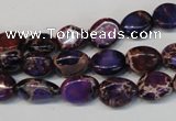 CDE389 15.5 inches 10*12mm nugget dyed sea sediment jasper beads