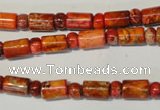 CDE505 3*6mm rondelle & 6*9mm tube dyed sea sediment jasper beads