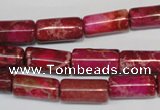 CDE594 15.5 inches 8*16mm tube dyed sea sediment jasper beads