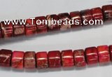 CDE596 15.5 inches 4*8mm tube dyed sea sediment jasper beads