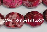 CDE615 15.5 inches 18*24mm faceted nugget dyed sea sediment jasper beads