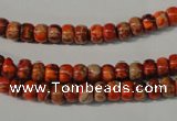 CDE731 15.5 inches 4*6mm rondelle dyed sea sediment jasper beads