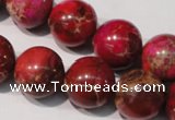 CDE763 15.5 inches 16mm round dyed sea sediment jasper beads