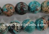 CDE806 15.5 inches 14mm round dyed sea sediment jasper beads wholesale