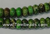 CDE927 15.5 inches 6*10mm rondelle dyed sea sediment jasper beads