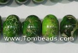 CDE928 15.5 inches 12*18mm rondelle dyed sea sediment jasper beads