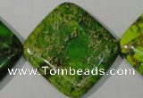 CDE951 15.5 inches 35*35mm diamond dyed sea sediment jasper beads