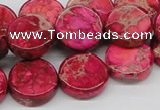 CDI17 16 inches 16mm coin dyed imperial jasper beads wholesale