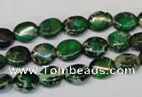 CDI179 15.5 inches 8*10mm oval dyed imperial jasper beads