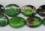 CDI183 15.5 inches 15*20mm oval dyed imperial jasper beads