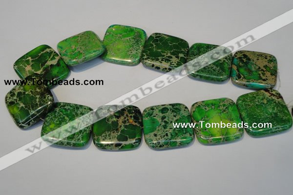 CDI196 15.5 inches 34*34mm square dyed imperial jasper beads