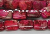 CDI20 16 inches 12*16mm rectangle dyed imperial jasper beads