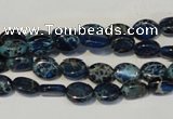 CDI233 15.5 inches 6*8mm oval dyed imperial jasper beads